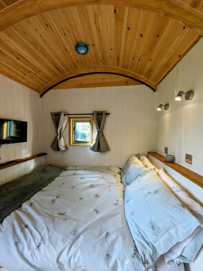 Romantic Nature Retreat, Luxury Glamping & Stargazing Views - Dragonfly Shepherd Hut Yarpole Екстериор снимка