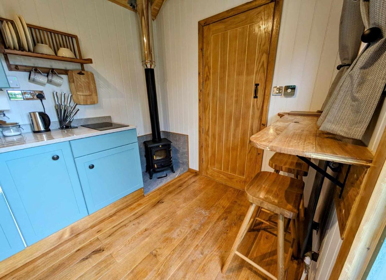Romantic Nature Retreat, Luxury Glamping & Stargazing Views - Dragonfly Shepherd Hut Yarpole Екстериор снимка